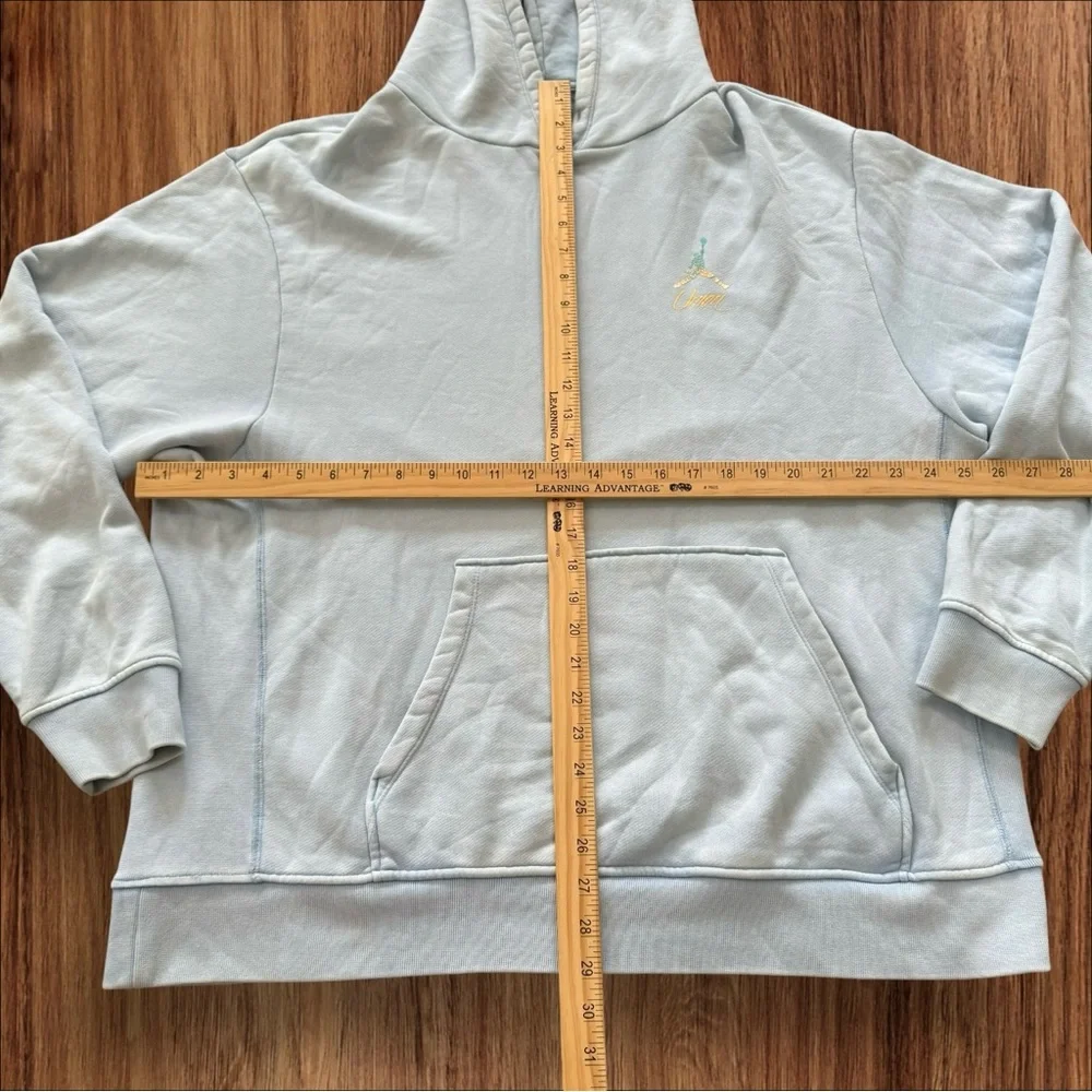 Vintage Nike Air‎ Jordan x Union Collab Psychic Blue distress Hoodie Men's XL